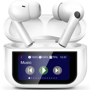 Wireless Earbuds with Touch Screen BT 5.4 High Fidelity Sound In-Ear Stereo Earbuds for Phones Tablets Laptops Audio Bluetooth ANC ENC Noise Reduction IPX7 Sweat Resistance Quality Materials Compact Design Headphone Automatic