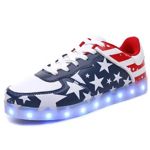 Adults Patriotic Flag Shoes for Men Women USA America Fashion Sneakers President Independence