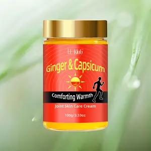 Ginger Chili Complex Balm, Warm Care for Back, Knees, Elbows, Quick Absorption, Fragrance-Free, Moisturizing, Contains Turmeric, Aloe, Vitamin E, Chamomile
