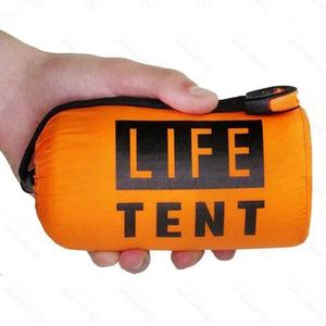emergency shelter survival tent kit, 1 set mylar tube tent sleeping bag, waterproof outdoor sos thermal blanket, reusable emergency shelter