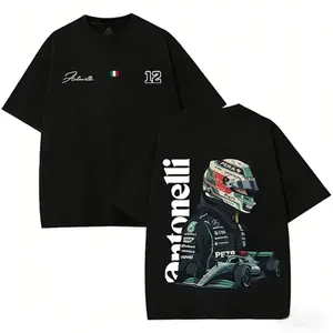 180g[100%cotton]Vintage Racing Driver Number 12 Graphic T-Shirt, Retro Motorsport Double-Sided Print Tee, Speed Racing Streetwear for Daily Wear, Track Days, Travel, Perfect Gift for Racing Fans
