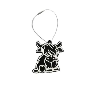 NWCC Highland Cow Ornaments - Hangable, 3D Printed in Multiple Colors for Home and Car Decor