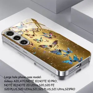 Samsung S25/s24/s23/s22/s21/note20/a55/a54/a53/a52/a36/a35/a33/a23/a15/a14/a13/a05 Glass Case, Anti-Scratch Design, Trendy & Stylish