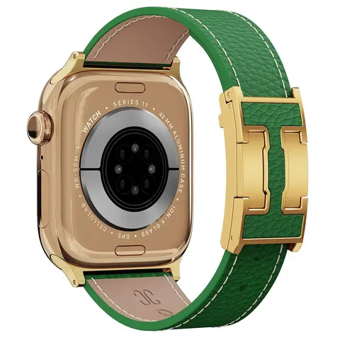 CRAZYGRASS Women's Magnetic Pebbled Leather Watch Band, Suitable for Apple Watch Series 1–12, SE & Ultra 1–4, 38/40/41/42/44/45/46/49mm, Adjustable Watch Strap for 160–210mm Wrists, Office & Evening Accessories [WATCH NOT INCLUDED]