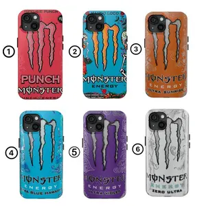 Energy Drink Monster Collection Tough Phone Case for iPhone 16, 15, 14, 13, 12, 11