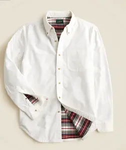 J.CREW double-faced brushed cotton oxford overshirt. size: l. color: Ivory. ITEM # cp865