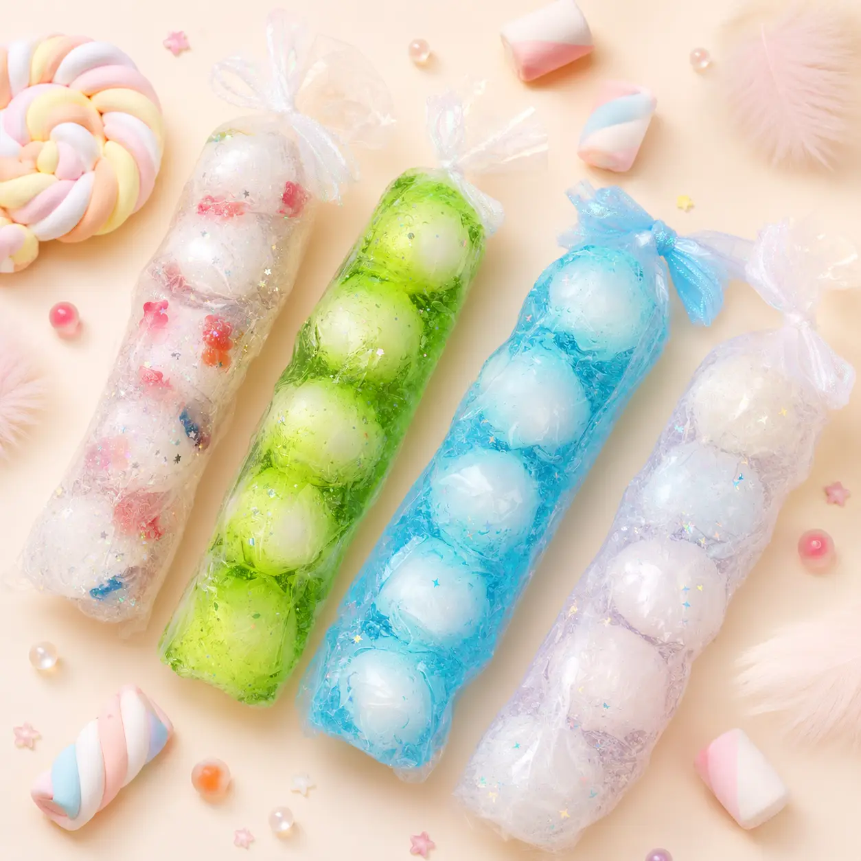 Pawtoto Crispy Jelly Stick Squishy Sensory Toy, Stress Relief Toy, Fidget Toy, Creative Activity Gift for Teens & Adults