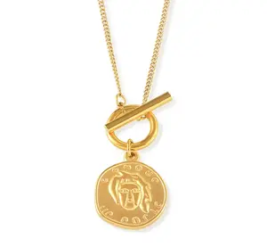 Runa Coin Necklace 💧 - Elegant Design with Coin Accents and Secure Closure