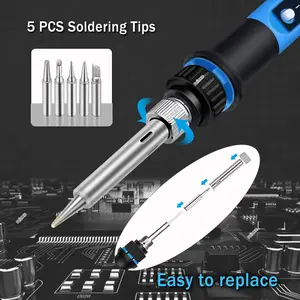 80W Portable Soldering Kit - Energy Efficient Welding Gun with Auto Sleep & Carrying Case | 30% Power Saving