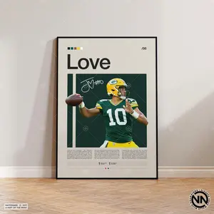[ SALE UP 45% - UNFRAMED POSTER ] Green Bay Football Star Poster, Wisconsin Sports Print, Retro Gameday Wall Art, Sports Bedroom Decor for Football Fans