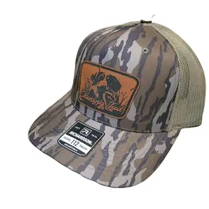 Chasing Tail Racoon coon hunting Trucker Hat  Leather Patch Richardson 112
