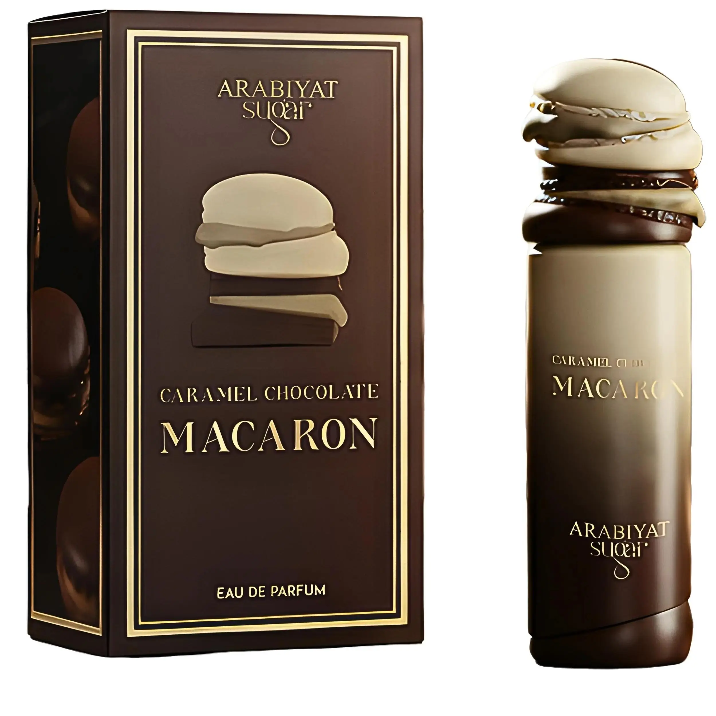 Arabiyat Sugar Caramel Chocolate Macaron Arabian EDP - 3.4 fl.oz Unisex Aromatic Chic Gourmand Fragrance, Single Item Chocolate Scented Perfume with Amber Musk Notes