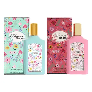 Women's Perfume Bundle - Flower Bloom and Flower Bloom Pink - Natural Spray Perfume for Women 100ml/3.4fl.oz. each