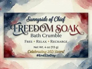 Freedom Soak Luxury Bath Crumble | Free • Relax • Recharge | Fizz-Boosted Magnesium Soak | Celebrating 250 Years!