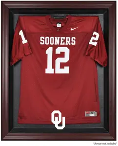 Oklahoma Sooners Mahogany Framed Logo Jersey Display Case