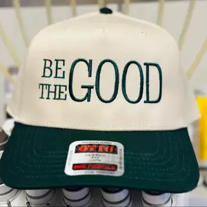 Embroidered Be The Good Hat nspirational Quote Base Ball Two Tone Cap Custom Thread Color Gif For Her/Him