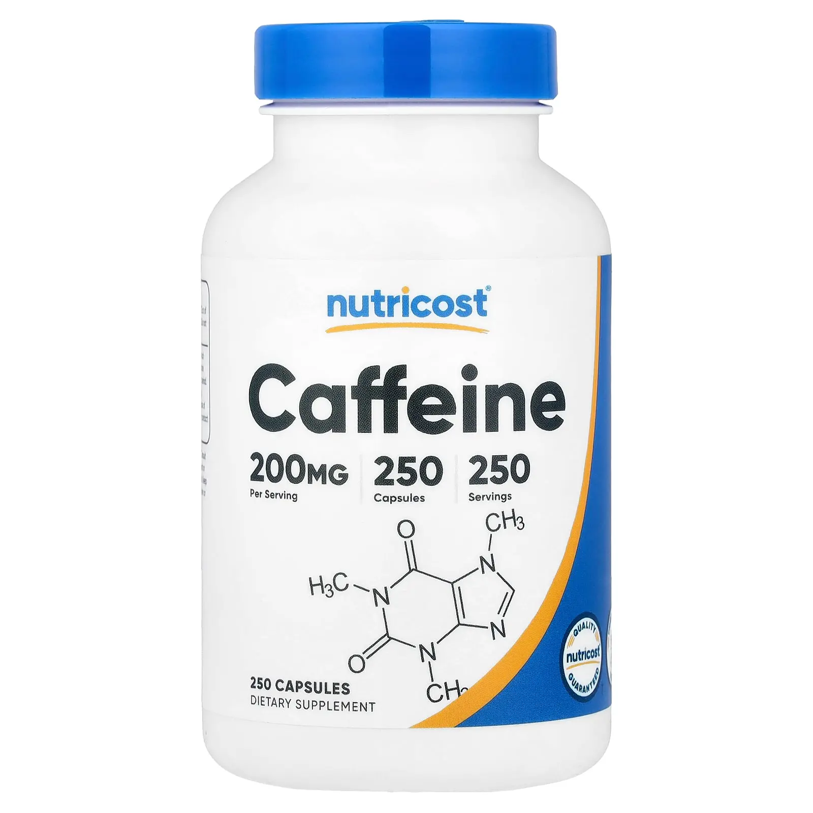 Nutricost Caffeine , 200 mg , 250 Capsules