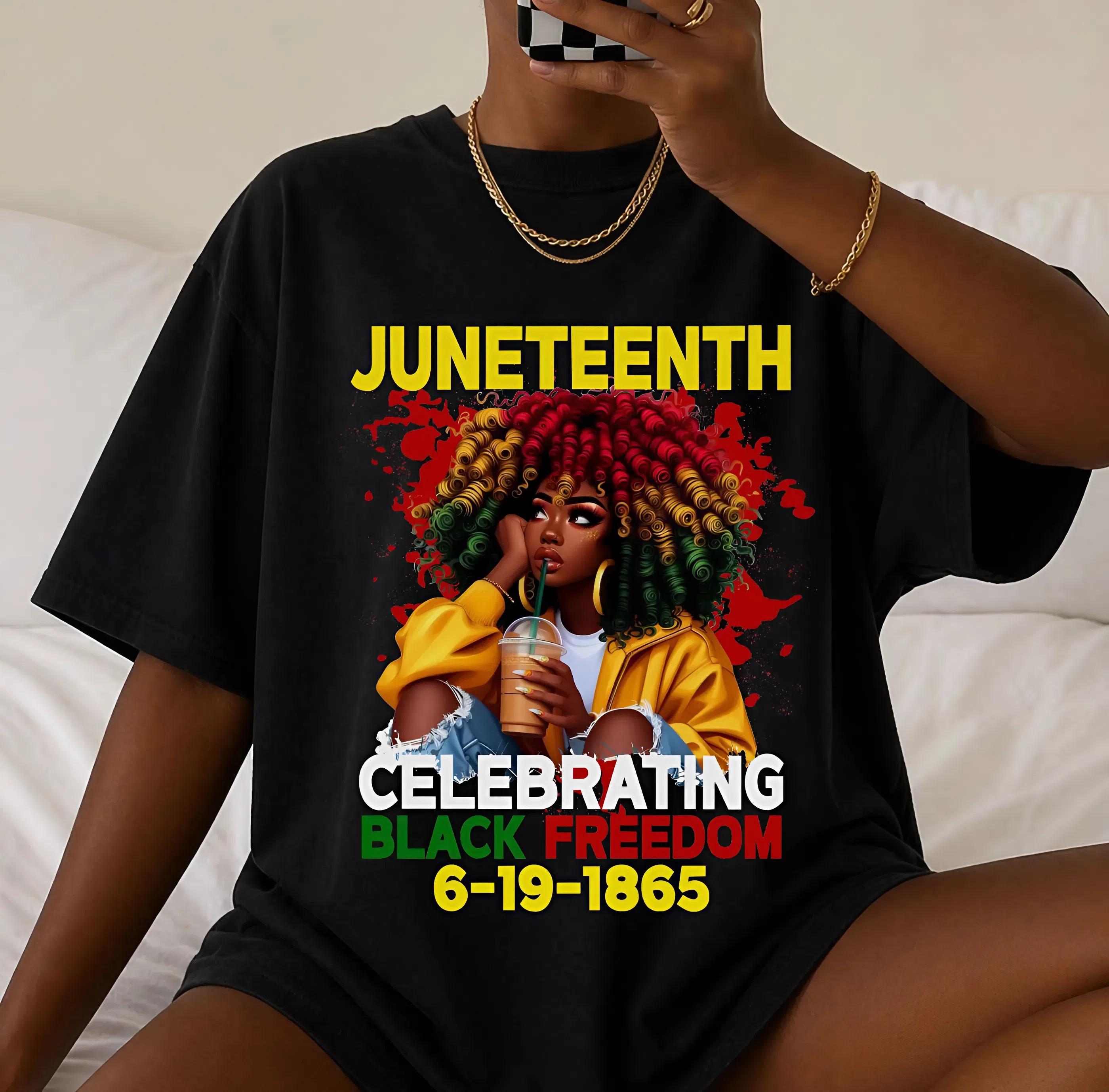 Juneteenth T-shirt, Celebrate Juneteenth 1865 Shirt, Celebrating Black Freedom Tees, Black Pride Culture T-shirt, Black Girl Magic Shirt, African American Tee, Juneteenth Youth Shirt, patriotic tee, Youth Clothing, summer outfit, holiday outfit