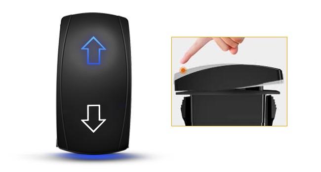 Nilight Arrows Motor Polarity Reverse Momentary Rocker Switch DPDT 20A 12V 24V 7PIN (ON)Off(ON) Toggle Wire Up Down Carling for Car Boat Truck Linear Actuator Trailer