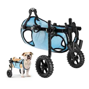 VEVOR Dog Wheelchair for Back Legs, Adjustable 2 Wheels Pet Wheelchair, Lightweight Dog Cart with Shock-Absorbing Wheels, Mobility Support Wheel Chair for Disabled Injured Dogs up to 33lbs, Medium