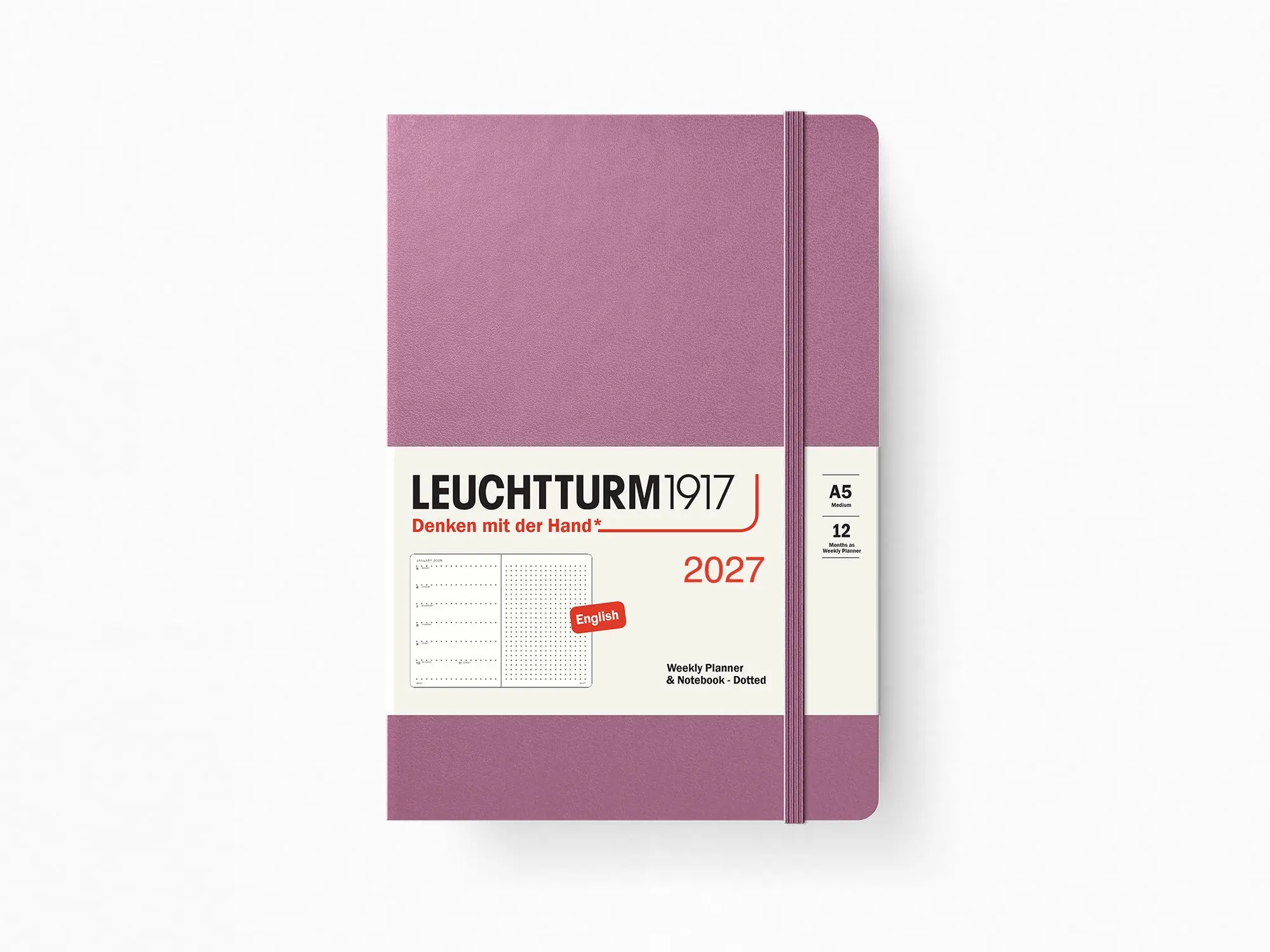 2027 Leuchtturm 1917 Weekly Planner & Notebook - DUSTY ROSE Dotted