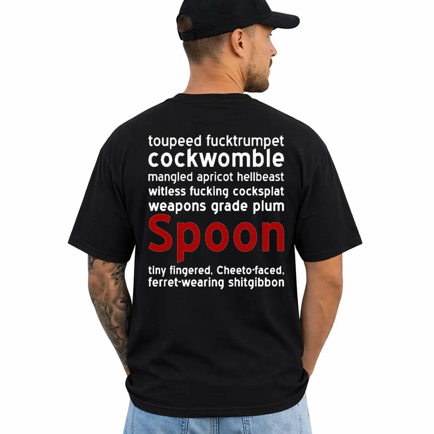 Anti-Trump Scottish Insults T-Shirt, Short Sleeve Printed Graphic Shirt, Daily Casual Cotton Menswear
