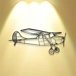 Vintage Airplane Design Metal Wall Art, Creative Airplane Hanging Decor, Wall Hanging Decor for Home, Garden, Yard, Balcony, Poster