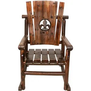 Leigh Country  Leigh Country Char-Log Fleur-de-lis Medallion Rocker