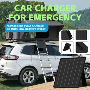 10W Solar Panel, Portable Charger, Solar Panel Charging Kit with Hidden Rack for Camping, RV, Outdoor, Car, Motorcycle, Boat, Emergency Power Supply