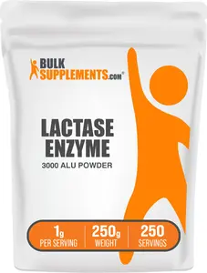 BulkSupplements Lactase Enzyme Powder - Digestion support - Nutrition absorption - 100g-1kg Bags
