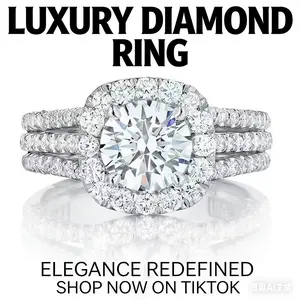 1PC Trendy 4 Prong Setting Synthetic Zirconia Side Micro Pave 3 Row Synthetic Zirconia Rings for Women Engagement/wedding/party Jewelry,girlfriend gifts jewelry.Her Signature Diamond Ring | Luxury Bridal Ring Set