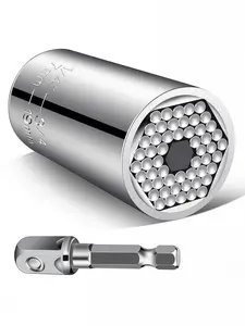 LMMAKE Chrome Steel Universal Socket Set 1/4"-3/4" & 7-19mm Fits Power Drills Ratchet Wrenches High Torque Heat-Treated Materials Multi-Function Adapter Attachment