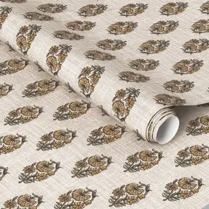 Floral Stamp Wheat Wallpaper - Threshold Floral Stamp Wheat Wallpaper - Threshold