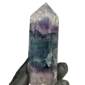 Rainbow shorti stacc Fluorite Tower - Vibrant Multicolor Crystal for Energy Healing and Meditation
