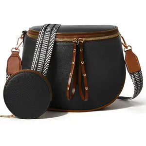 Crossbody Bags for Women, Large Vegan Leather Trendy Bum Bag
