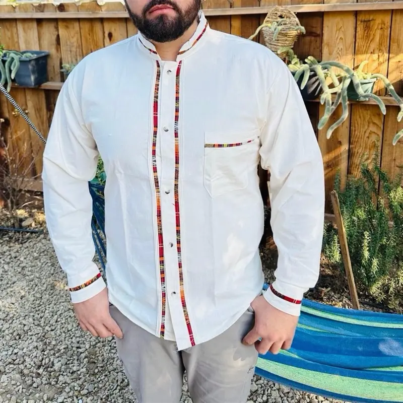 Guayabera  blanca shirt White Casual Menswear