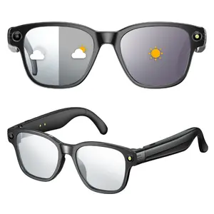 Domars AI Smart Glasses 8MP Camera with Anti shake 1200P Video,gradient lens, supports photo or video recording, AI, multilingual translation, music control, voice assistant