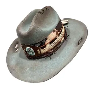 Buck~A~Roo -Custom cowboy style wool hat.