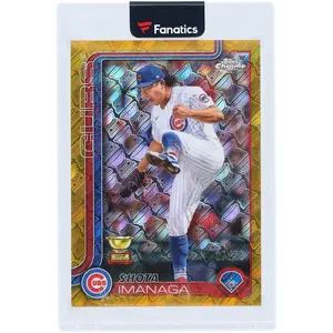 Shota Imanaga Chicago Cubs 2025 Topps Chrome Gold Cup Refractor #473 #7/50 Card - Fanatics Authentic Certified