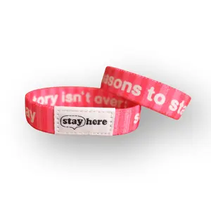 Stay Here Lifeline Bracelets: Pink