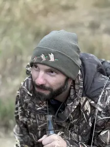 Custom embroidered duck beanie