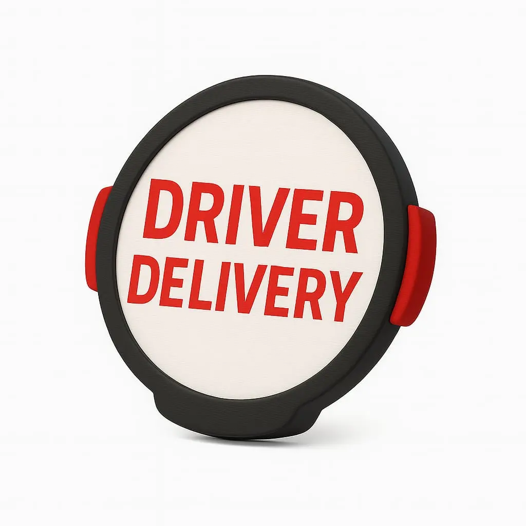 Entegra Driver Delivery LED Sign with Light Sensor for Efficient and Customizable Illumination Perfect for Rideshare and Outdoor Use