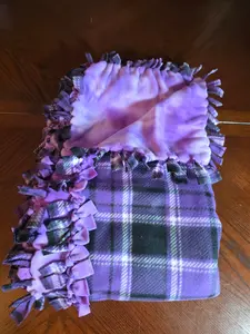 Tied fleece blanket