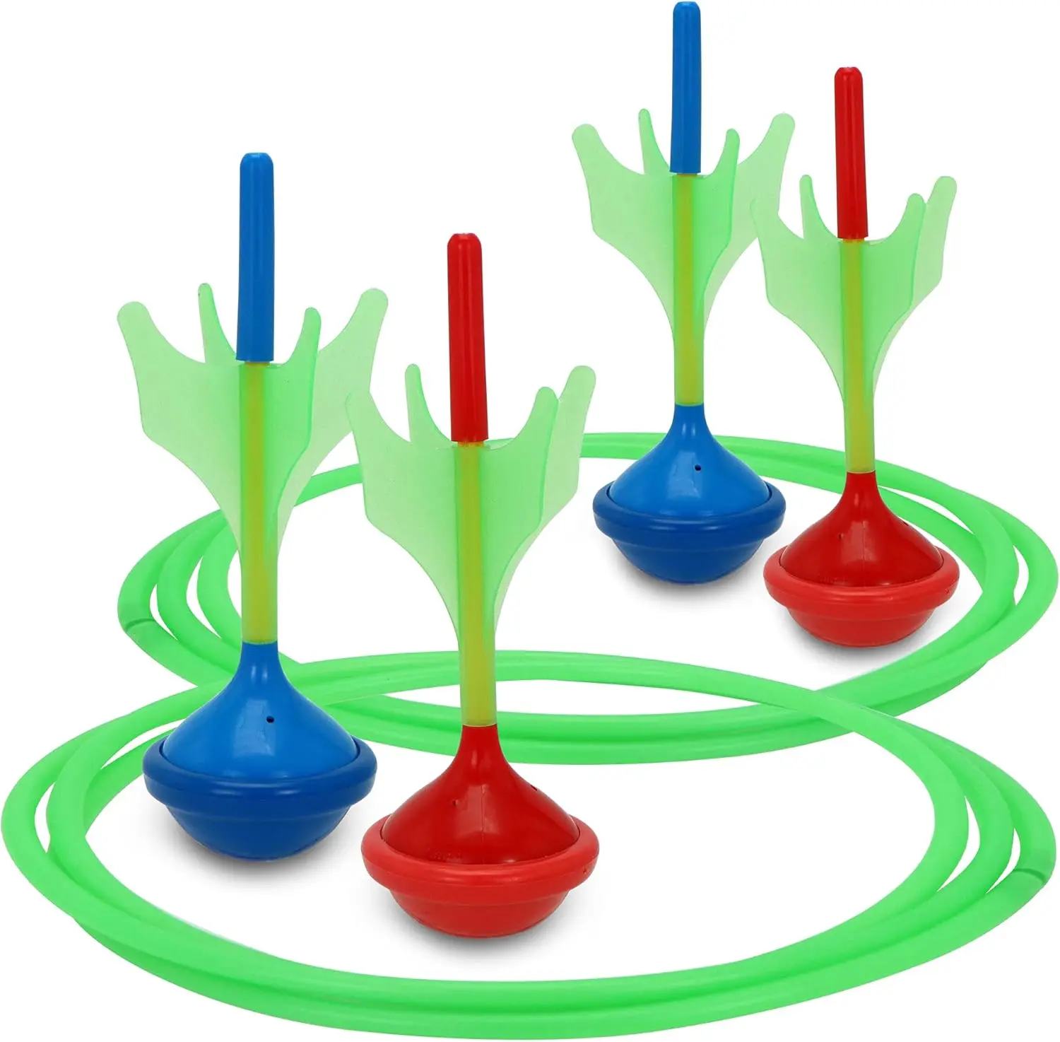 Glow in The Dark Lawn Darts Game Set for Kids and Adults Soft Tip Darts for Camping & Outdoor Yard Games Safe Durable Rubber Material Perfect for Family Reunion School Party Birthday Party