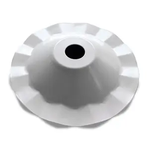 CLOSEOUT Scallop Patio Metal Light Bulb Shade for Outdoor Commercial String Lights, E12, White