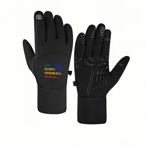 1 pair with Eat Handball Repeat Logo Semi Back Handbwinter gloves Touchable gloves Touch Screen Warm Running unisex sports gloves Warmest holiday gifts Comfortable Premium Quality