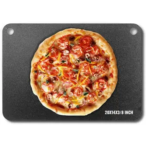 VEVOR Pizza Stone, 15x 12x 0.6 in Rectangular Cordierite Pizza Stone, Extra Large Baking Stone with Scraper, 1450 Heat-Resistant Bread Stone, for Kitchen Oven, Baking Bread Pizzas, BBQ GrillVEVOR Super Brand Day
