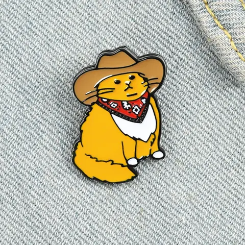 Men & Women Cute Playful Cartoon Cat Design Animal Theme Summer Clip Type Brooch Pin, Lapel Pin, Durable Alloy Pins, Trendy Casual Summer Clothes Accessories, Fashion Lapel Pin, Perfect for Students Bag Decoration, Gift, Hat Pins