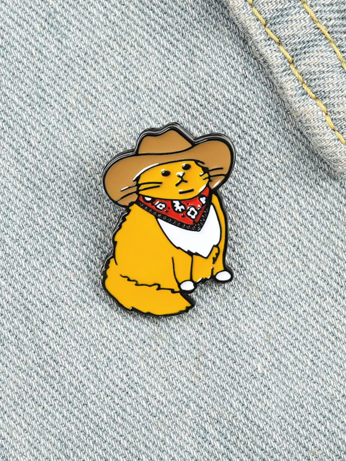 Men & Women Cute Cartoon Cat Design Summer Brooch Pin, Durable Metal Pins, Trendy Casual Summer Clothes Accessories, Perfect for Students Bag Decorati