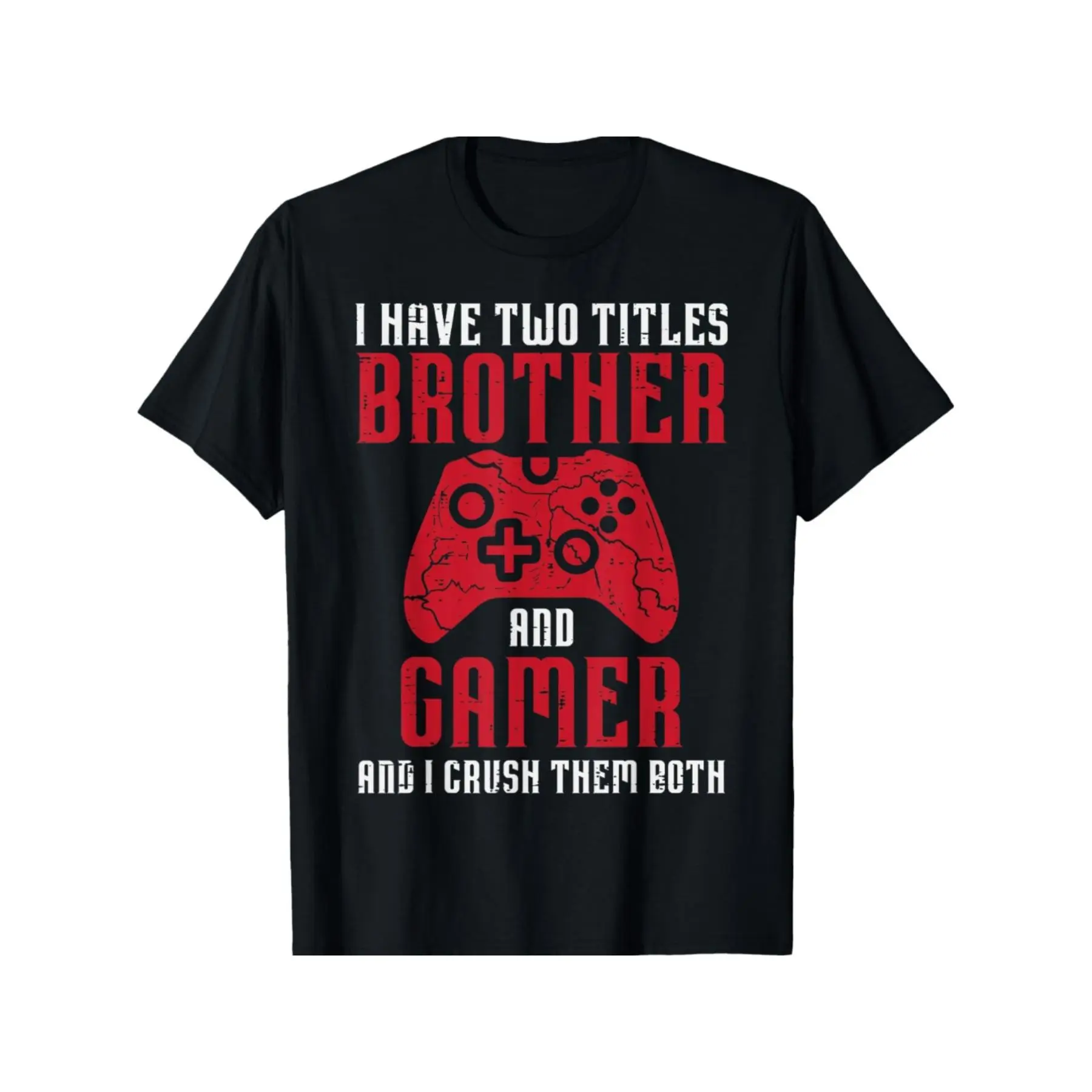 Theme Sports Top, Brother & Gamer Graphic T-Shirt - Casual Sibling Pride Tee for Gaming Enthusiasts